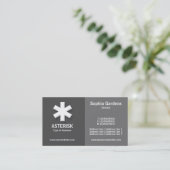 Carte De Visite Demi et demi (astérisque) - Tons de gris (Debout devant)