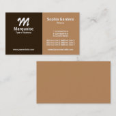 Carte De Visite Demi et demi - Nuances Brown (Devant / Derrière)