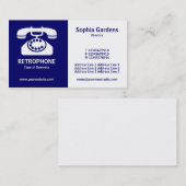 Carte De Visite Demi et demi (téléphone) - Bleu et Blanc (Devant / Derrière)