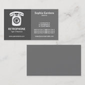 Carte De Visite Demi et demi (Wallphone) - Tons de gris (Devant / Derrière)