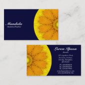 Carte De Visite Demi Mandala 04 - Marine noire (Devant / Derrière)