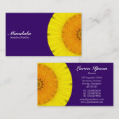 Carte De Visite Demi Mandala 09 - Profond Purple 330066 (Devant / Derrière)