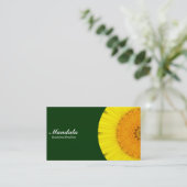 Carte De Visite Demi Mandala 09 - Vert foncé 003300 (Debout devant)