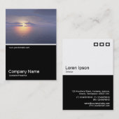 Carte De Visite Demi-mi-photo - lever/coucher du soleil (Devant / Derrière)