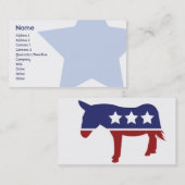 Carte De Visite Démocrate - affaires (Devant / Derrière)