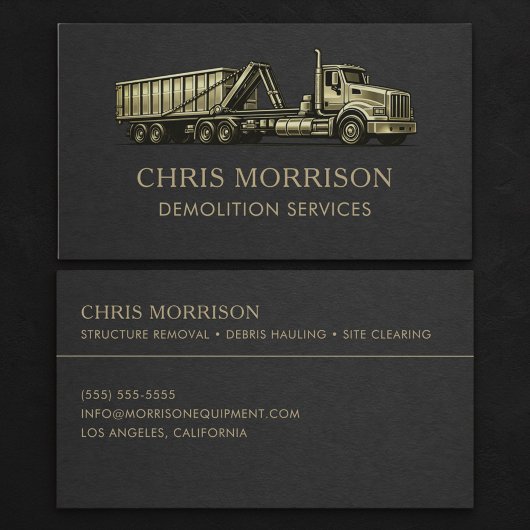 Carte De Visite Demolition Services Professional 
