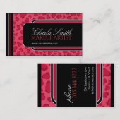 Carte de visite d'empreinte de léopard (Devant / Derrière)