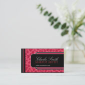 Carte de visite d'empreinte de léopard (Debout devant)