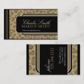 Carte de visite d'empreinte de léopard (Devant / Derrière)