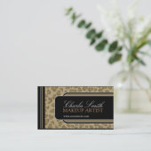 Carte de visite d'empreinte de léopard (Debout devant)