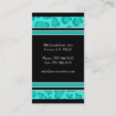 Carte de visite d'empreinte de léopard (Dos)