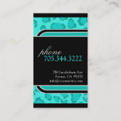 Carte de visite d'empreinte de léopard (Dos)