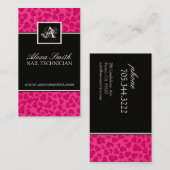 Carte de visite d'empreinte de léopard de (Devant / Derrière)