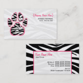 Carte de visite d'empreinte de patte d'impression (Devant / Derrière)