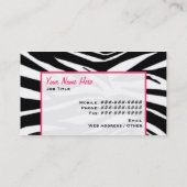 Carte de visite d'empreinte de patte d'impression (Dos)