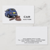 Carte de visite d'enchères automobile (Devant / Derrière)