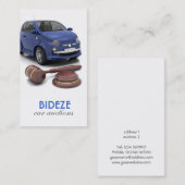 Carte de visite d'enchères automobile (Devant / Derrière)