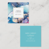 carte de visite d'encre couleur or bleu violet (Devant / Derrière)