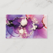Carte de visite d'encre couleur or rose violet (Dos)