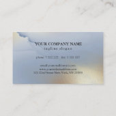 Carte de visite d'encre d'alcool bleu or (Dos)