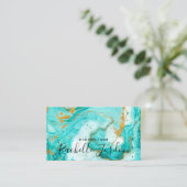 Carte de visite d'encre d'alcool fluide (Debout devant)