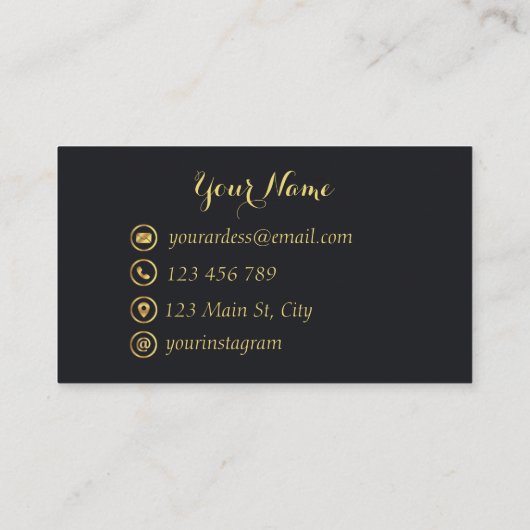 Carte de visite d'encre de luxe (Dos)