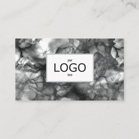 Carte de visite d'encre noire (Devant)