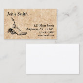 Carte de visite d'encrier encastré de parchemin (Devant / Derrière)