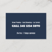 Carte De Visite Déneigement (Dos)