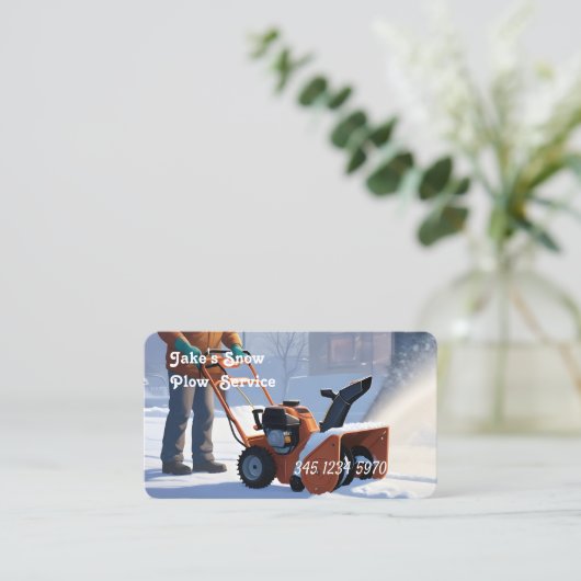 Carte De Visite Déneigement (Debout devant)