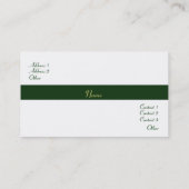 Carte de visite d'énergie (Dos)