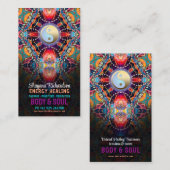 Carte de visite d'énergie légère bleue de guérison (Devant / Derrière)