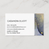 Carte De Visite Denim Abstrait Blue & Gold Alcohol Enk Liquid Art (Dos)