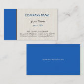 Carte De Visite Denim couleur professionnel élégant moderne (Devant / Derrière)