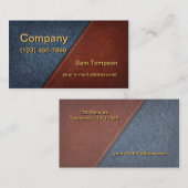 Carte De Visite Denim et cuir (Devant / Derrière)