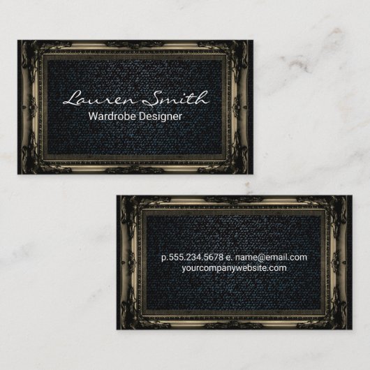 Carte De Visite Denim | Frame Sepia Fancy (Devant / Derrière)