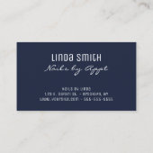 Carte De Visite Denim Glittery Navy Brush Stroke (Dos)