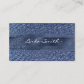 Carte De Visite Denim Glittery Navy Brush Stroke (Devant)