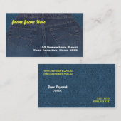 Carte de visite Denim Jeans (Devant / Derrière)