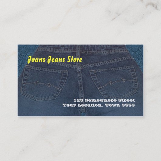 Carte de visite Denim Jeans (Devant)
