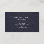 Carte De Visite Denim minimaliste moderne (Dos)