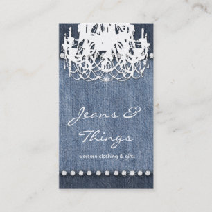 Carte De Visite Denim n Diamonds Chandelier Russe