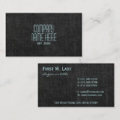 Carte De Visite Denim noir (Devant / Derrière)