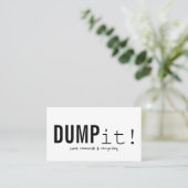 Carte de visite d'enlèvement des déchets de récupé (Debout devant)