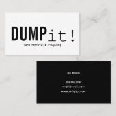 Carte de visite d'enlèvement des déchets de récupé (Devant / Derrière)