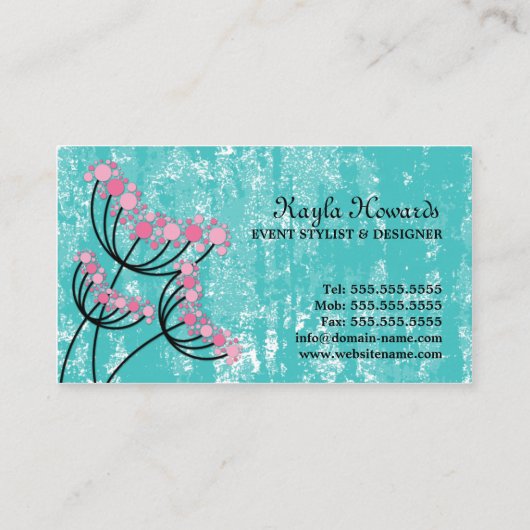 Carte De Visite Dénommer et conception d'événement (Dos)