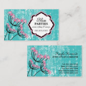 Carte De Visite Dénommer et conception d'événement (Devant / Derrière)