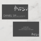 Carte de visite d'enseignant de musique profession (Devant / Derrière)