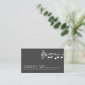 Carte de visite d'enseignant de musique profession (Debout devant)