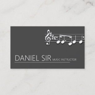 Carte de visite d'enseignant de musique profession